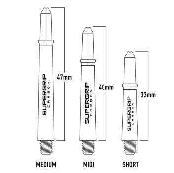 Harrows Supergrip Carbon Shaft Längen