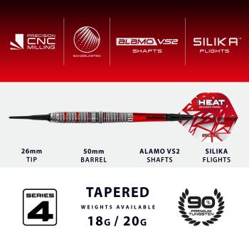 Harrows Damon Heta Series 4 Softdarts Maße