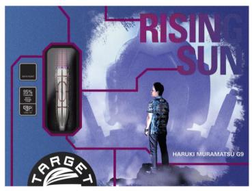 Target Japan Haruki Muramatsu Rising Sun GEN9 Steeldarts Verpackung