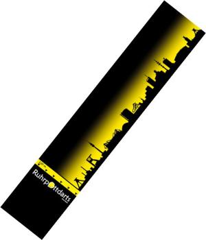 Ruhrpottdarts Dartmatte – Ruhrgebietsskyline Aufsicht