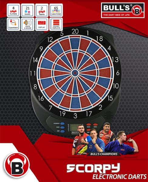 BULL'S Scorpy Elektronik Dartboard Verpackung