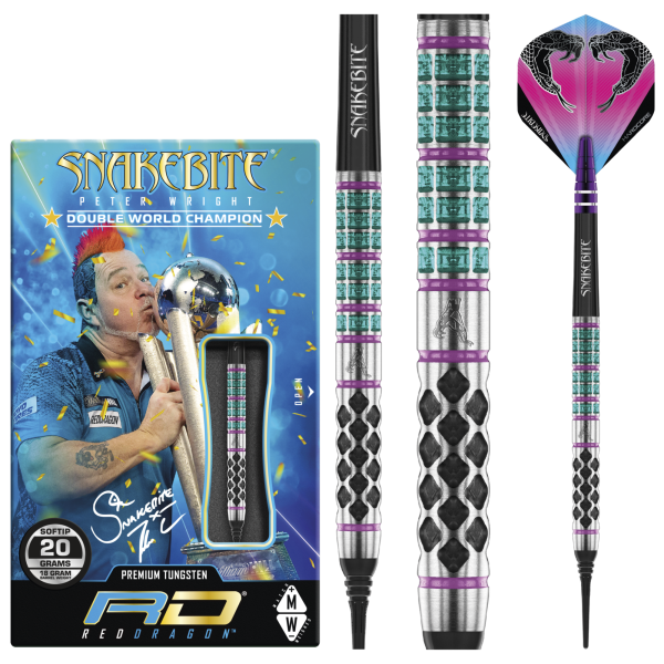 Red Dragon Peter Wright Supa Venom Softdarts Details