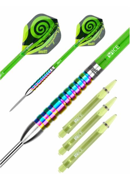 ONE80 Chameleon Saphire Steeldarts Barrel Details