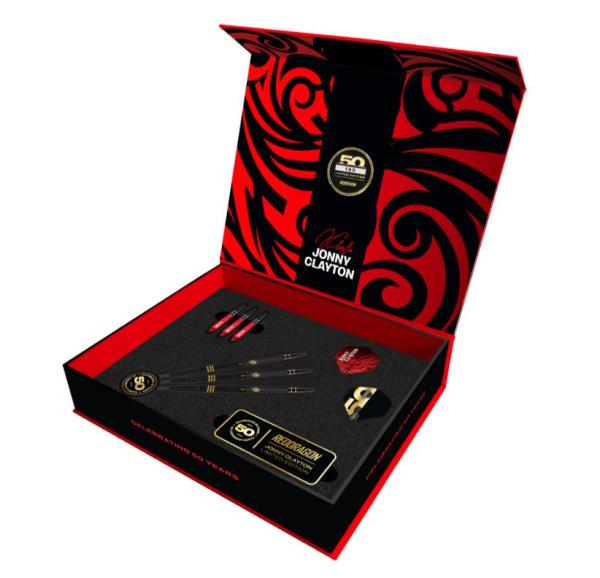Red Dragon Jonny Clayton 50 Years Player Limited Edition Steeldarts Verpackung